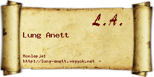 Lung Anett névjegykártya